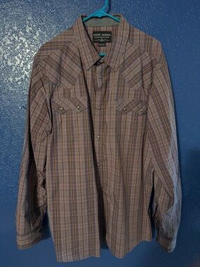 Cody James Purple Plaid Long-Sleeve Casual Button-Down Shirt